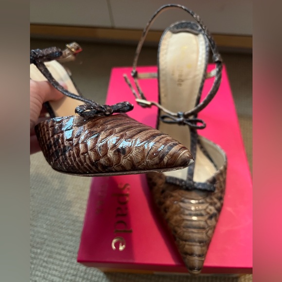 Kate spade snakeskin heels size 8 - Picture 6 of 7